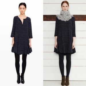 Club Monaco Black Silk Junelle Drop Waist Dress 00 Runs Big